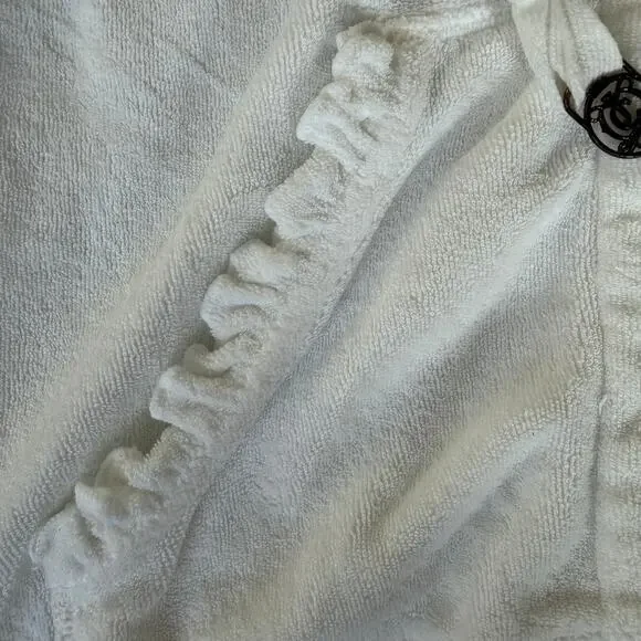 Juicy Couture Y2K Coquette Zip Up Hoodie with Puff 3/4 Sleeves and Gold Details - Picture 5 of 5